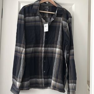 John Varvatos plaid shirt size L